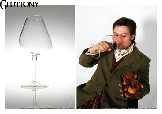 7 Deadly Wine Glasses - Gluttony