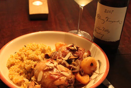 Slow Cooker Moroccan Chicken Paired with Palmaz Riesling
