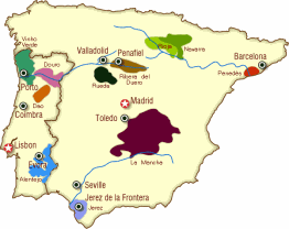 Spainish Wine Map