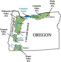 Oregon Wine Map