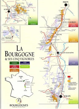 Burgundy Wine-Map