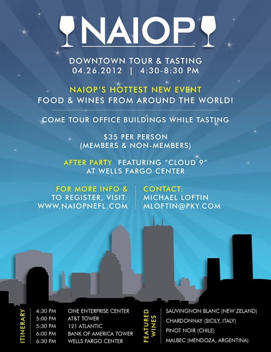 NAIOP Downtown Jacksonville Wine Tour & Tasting.
