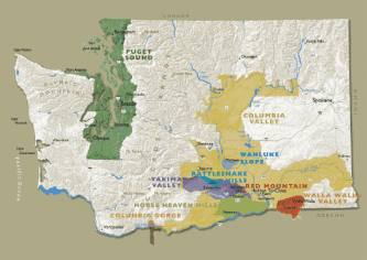 Washington State-Wine- Map