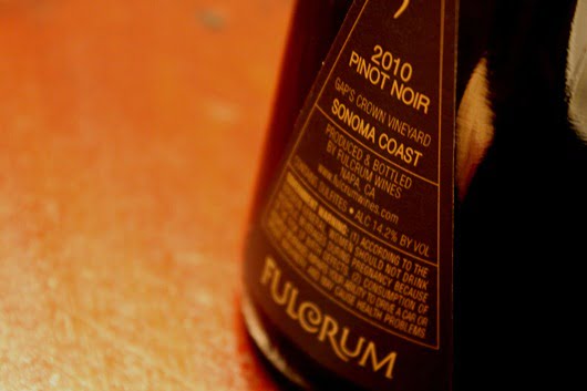 Fulcrum Gap’s Crown Vineyard Pinot Noir, Sonoma Coast. Fulcrum-Pinot-Noir-Gaps-Crown-Vineyard-Sonoma-Coast-Wine