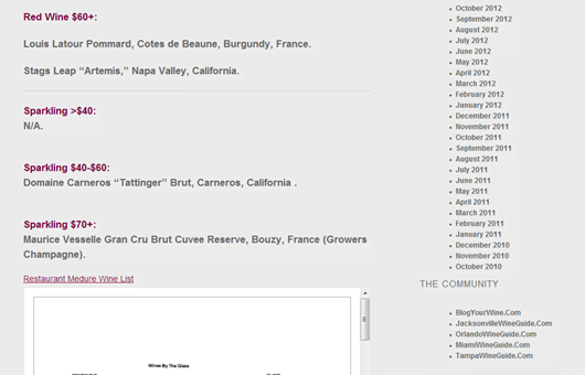 A Guide to the Best Wine Lists in Jacksonville. A Guide to the Best Wine Lists in Jacksonville.